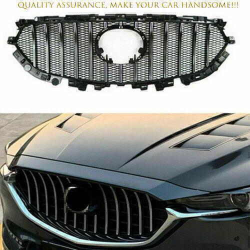 for Mazda CX-5 CX5 2017-21 Gloss Black Front Bumper Center Mesh Grille Grill 1X
