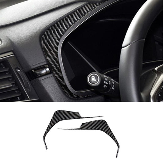 2Pcs Carbon Fiber Interior Dashboard Strip Cover Trim for Honda CR-V 2017-2021