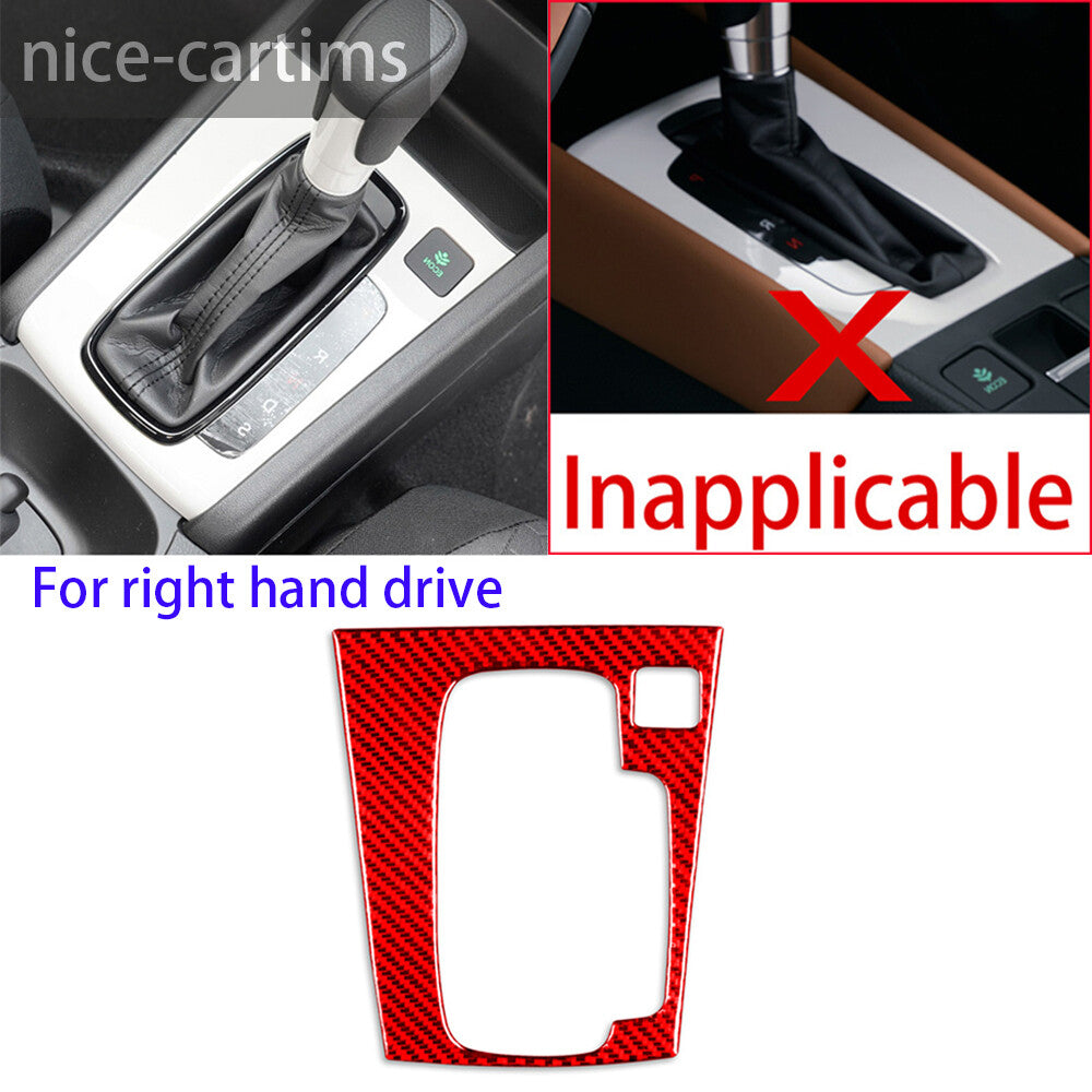 for Honda Fit 2020-22 RHD Central Control Gear Shift Panel Trim Red Carbon Fiber