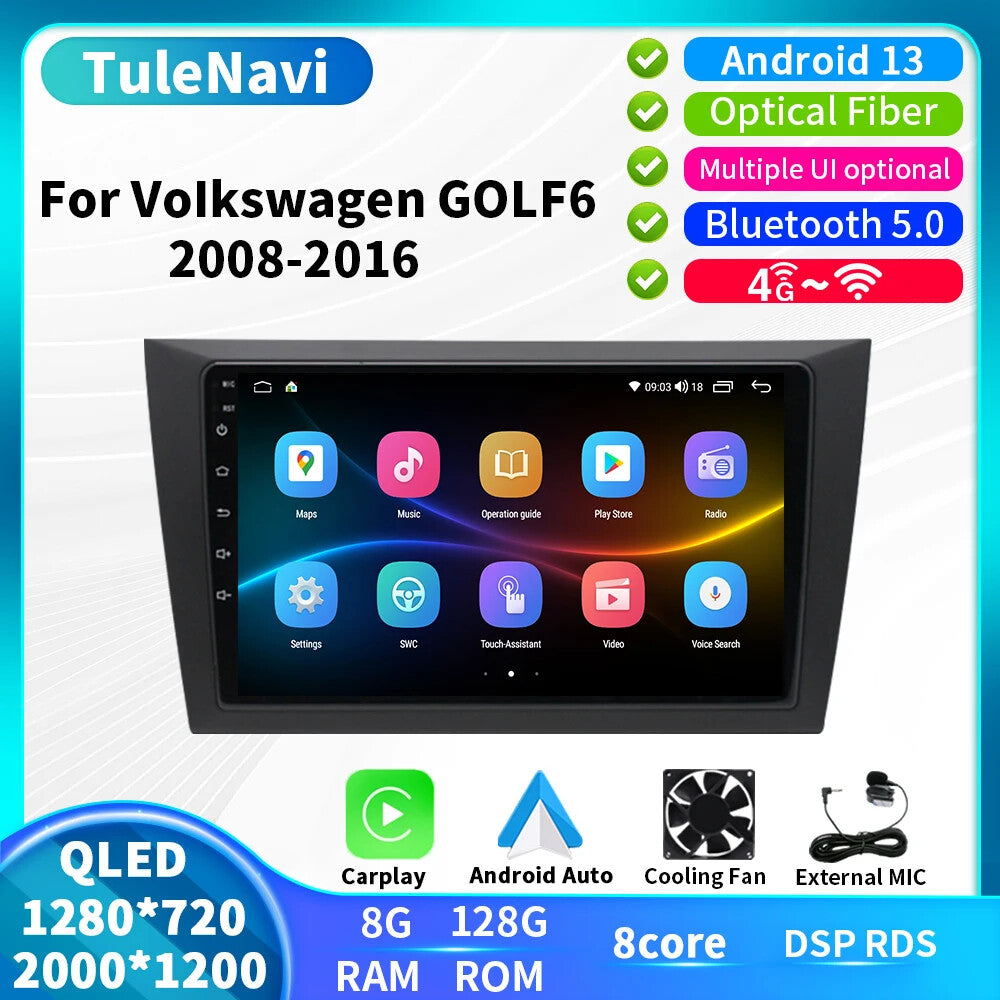 Android for Volkswagen for Golf 6 2008-2016 Carplay Car Radio Multimedia GPS Player