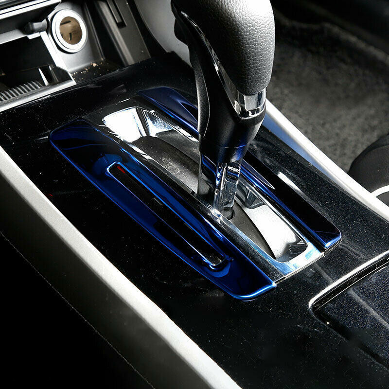 Console Gear Shift Frame Cover Trim for Honda Accord 9th 2014-2017 Blue Titanium