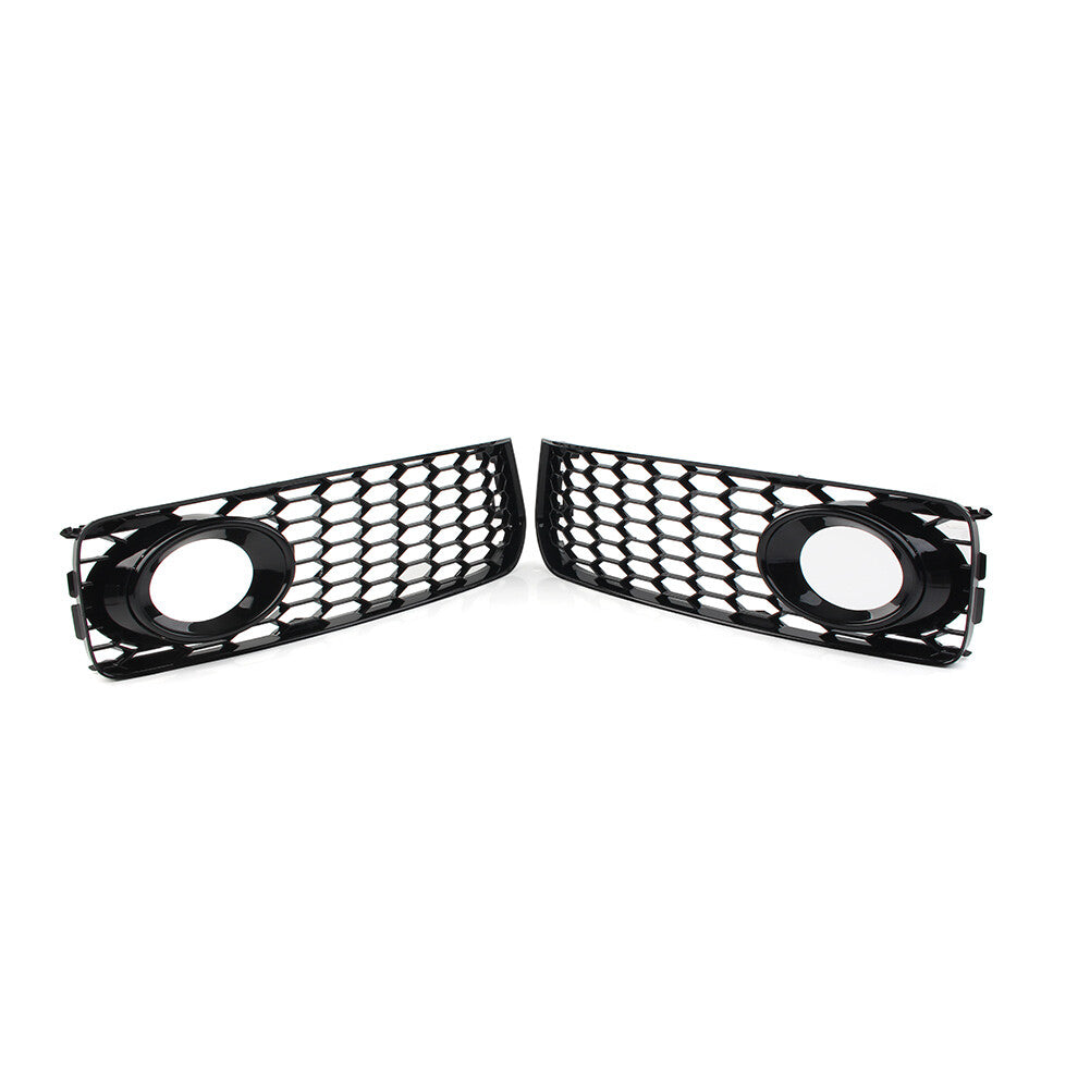 Honeycomb Front Bumper Fog Light Grille Cover for Audi A5 S5 B8 RS5 08-12