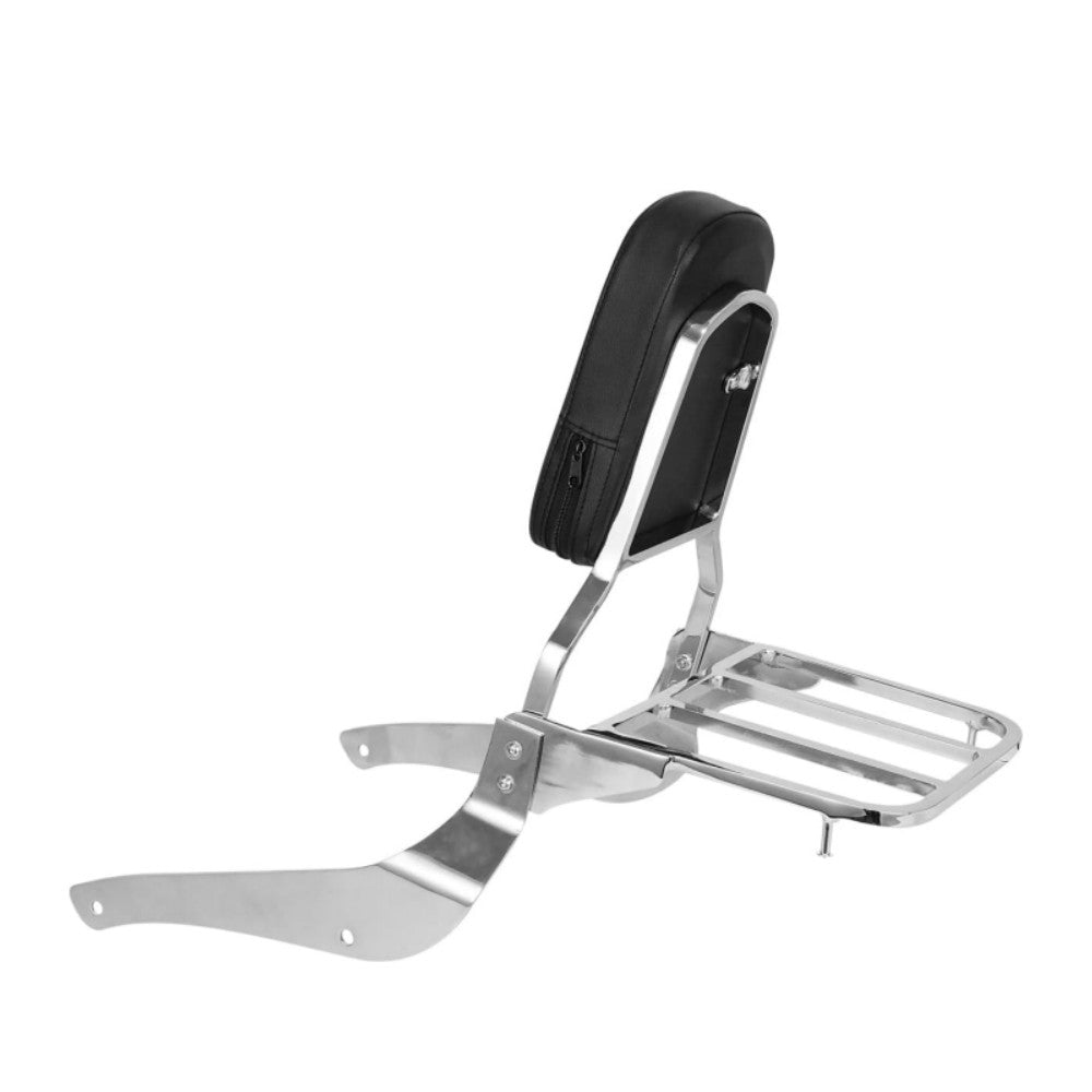 Chrome Backrest Sissy Bar Luggage Rack for Suzuki Boulevard C50 M50 2005-2012