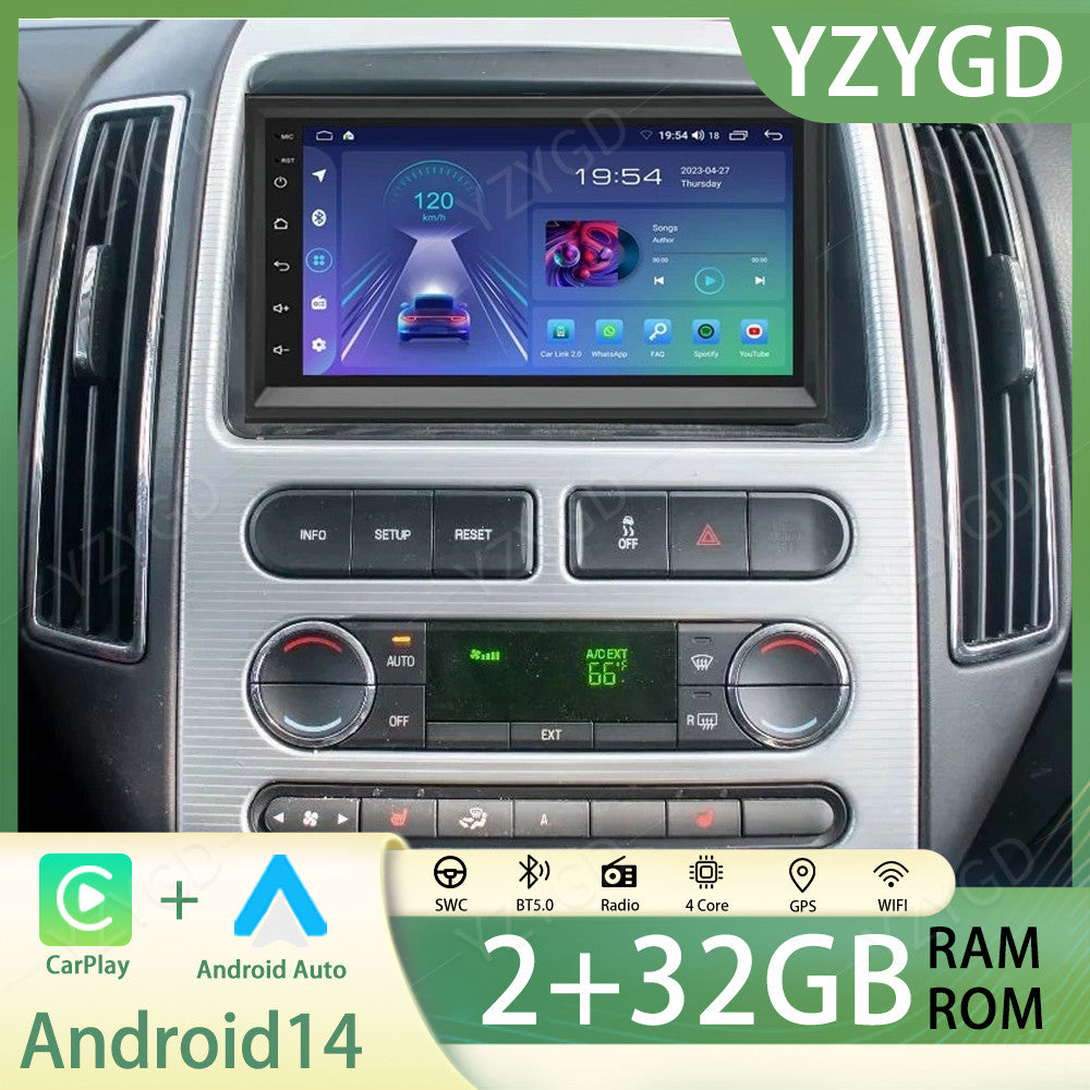 7 for Ford Edge 2007-2010 CarPlay Stereo Radio Android 14 GPS Navi Screen Wifi