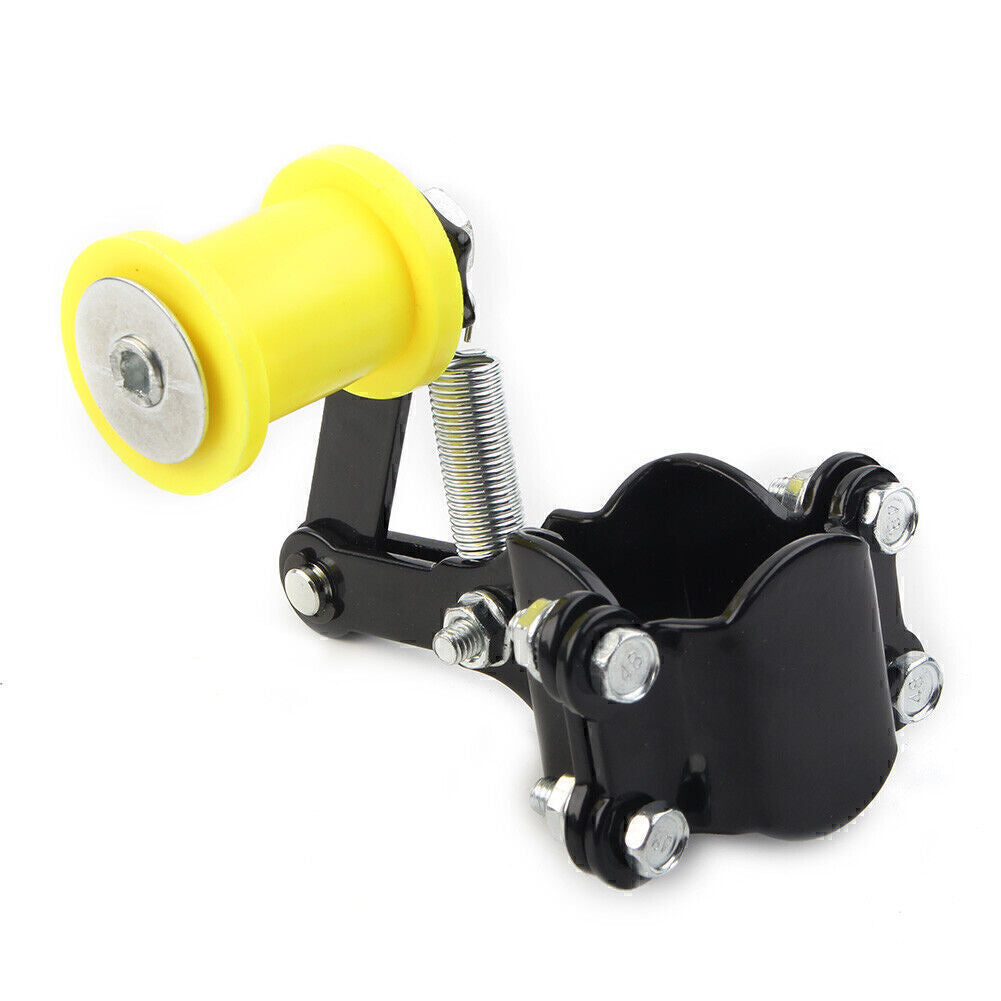 For ATV Dirt Bike Motorcycle Yellow Bolt On Chain Tensioner Roller Adjuster