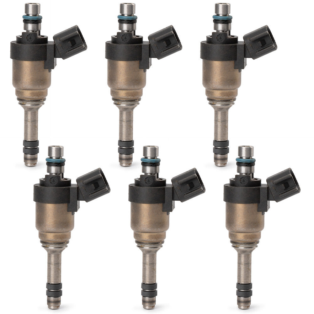 Six fuel injectors for Hyundai Azera 3.3L 2014-2017 and for Genesis 3.8L 2015-2016.