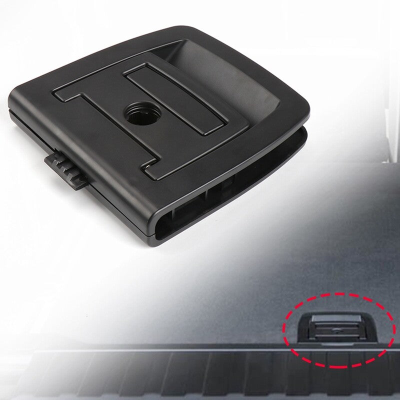 Black trunk floor mats and carpet handles suitable for BMW E70, X5, E71, and X6 (2006-2013).