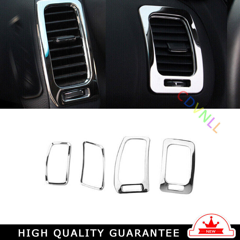 Middle LR Air Outlet Vent Cover Trim 4X for Kia K3 Forte 2014-2018 Chrome Steel