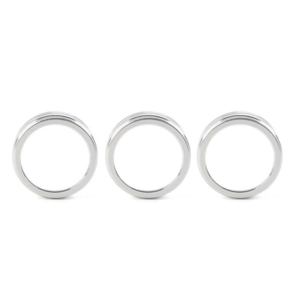AC Climate Control Ring Knob Cover f¨¹r for VW for Golf for Jetta for Tiguan for Passat Atlas Silber