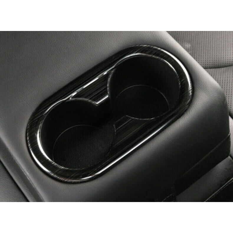 for Kia K5 2021-23 Black Titanium Rear Water Cup Holder Panel Frame Cover Trim