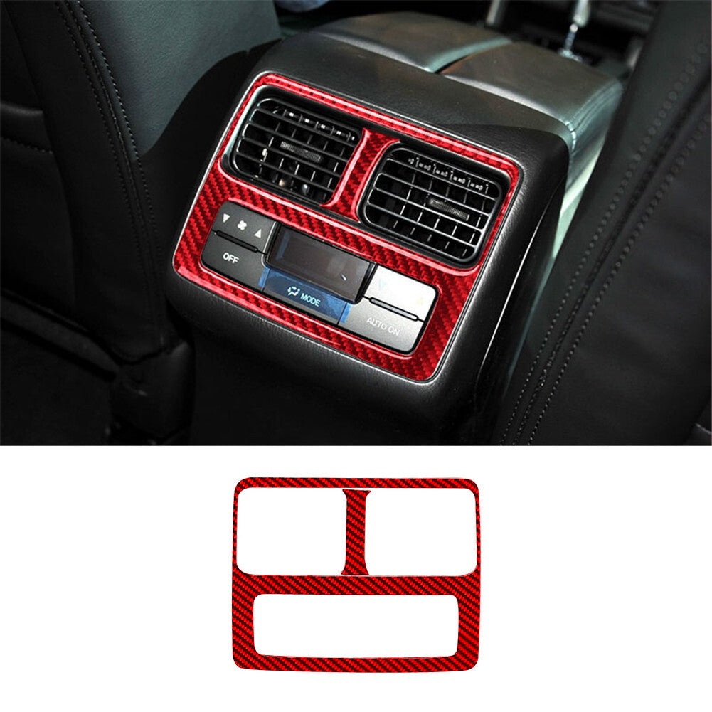 Red Carbon Fiber Rear Central Air Vent Cover Trim for Mazda CX-9 2010-2015 TypeA