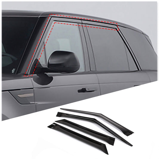 for Range Rover Sport 2023-2024 Black ABS Window Vent Visor Sun Rain Guard Decor