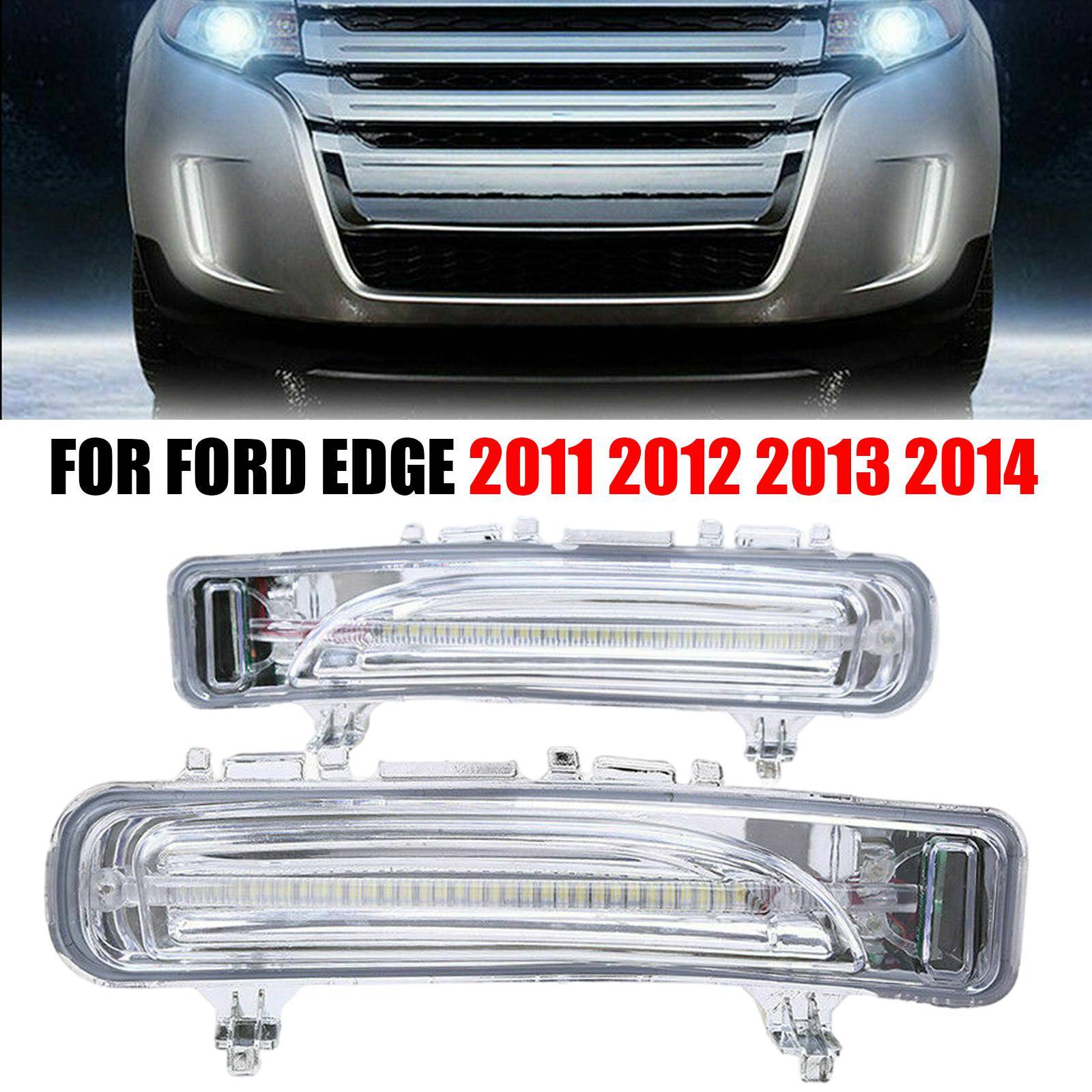 LH RH LED SUV Fog Lamp Light DRL for Ford Edge 2011-14 Turn Signal ReplacemeMI