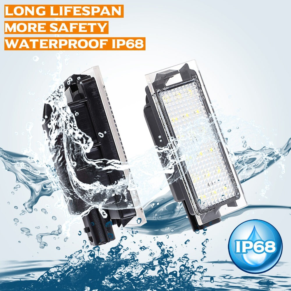 LED License Plate Lamp For Land Range Clio Twingo Megane Laguna Vel Satis Master