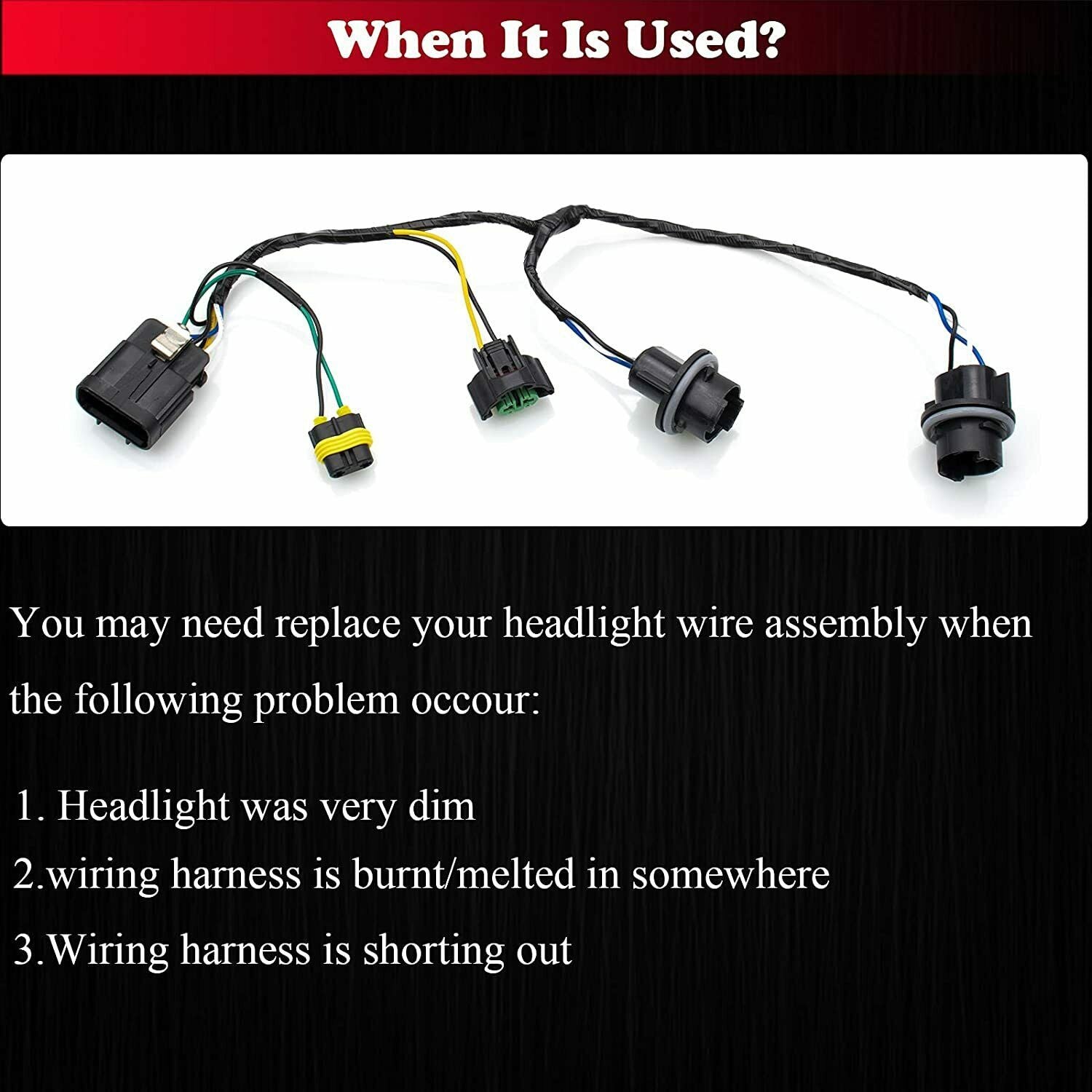 25962806 Headlight Wiring Harness Fits 2007-13 for Chevrolet Silverado 2500 HD