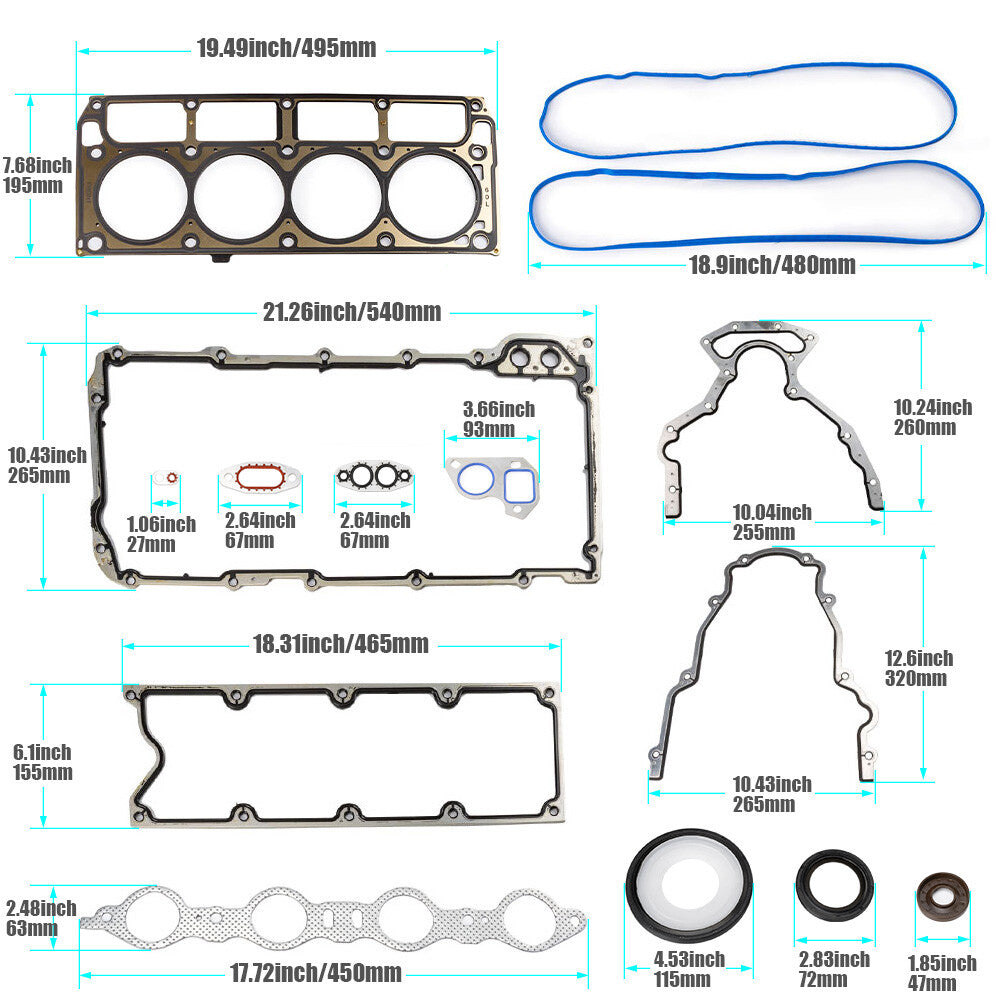 Brand new LS gasket kit LS9 head gaskets LS1/LS6/LQ4/LQ9/4.8/5.3/5.7/6.0L third generation