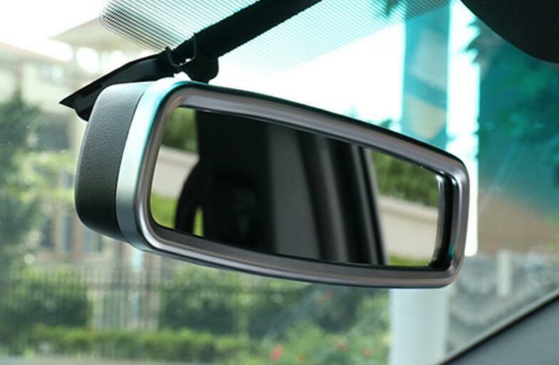 Matt Silver Interior Rearview Mirror Cover Trim 1PCS for Ford Explorer 2011-2019