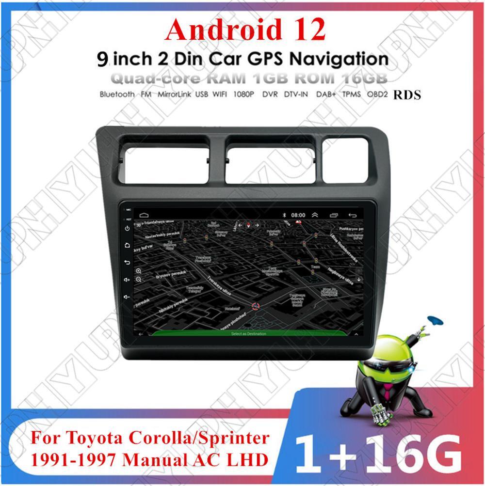 9 Android 12 Radio Stereo GPS Nav Head Unit for Toyota for Corolla /Sprinter 1991-97