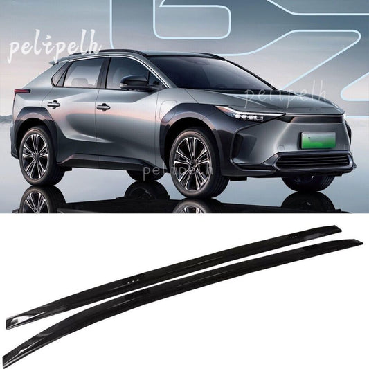 For 2023-2024 for Toyota BZ4X Black Aluminum Top Side Rail Bar Roof Rail Rack Kit 2x