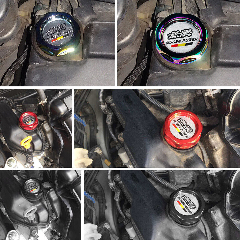 JDM Blue Engine Oil Filler Cap + Radiator Cap + Battery Tie Down for Honda for Acura