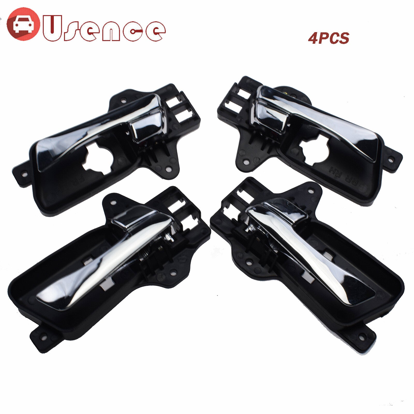 4X Front Rear Left  Right Inside Chrome Door Handle for 2009-12 for Hyundai for Elantra