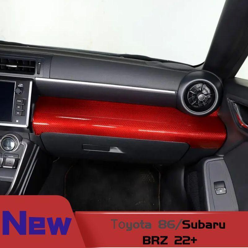 Red Carbon for Co -pilot Control Panel Cover Trim for Toyota 86/ for Subaru BRZ 2022-2023