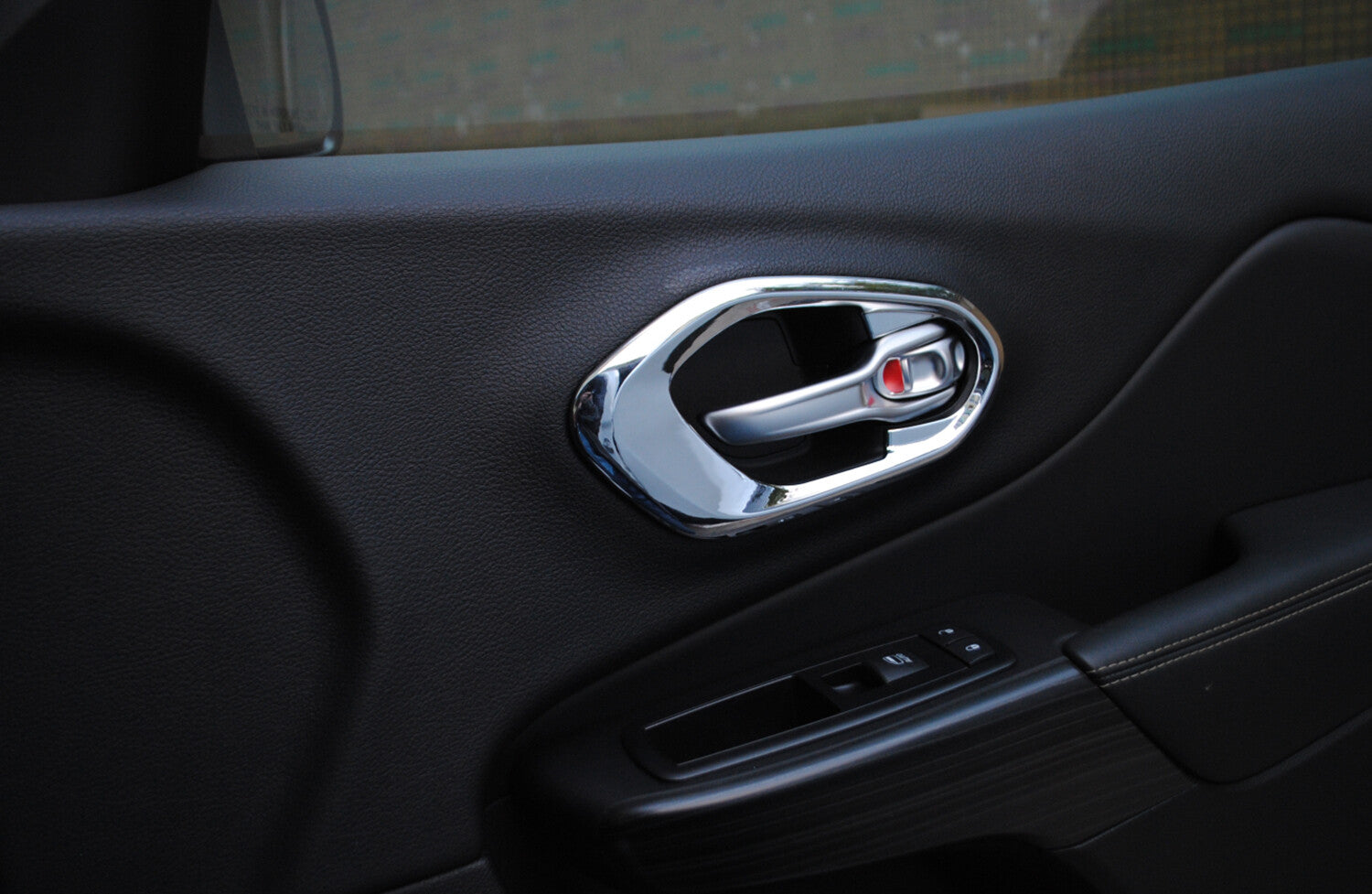for Jeep Cherokee 2014-2021 Inner Door Handle Cover Bezel Chrome Trim 4PCS