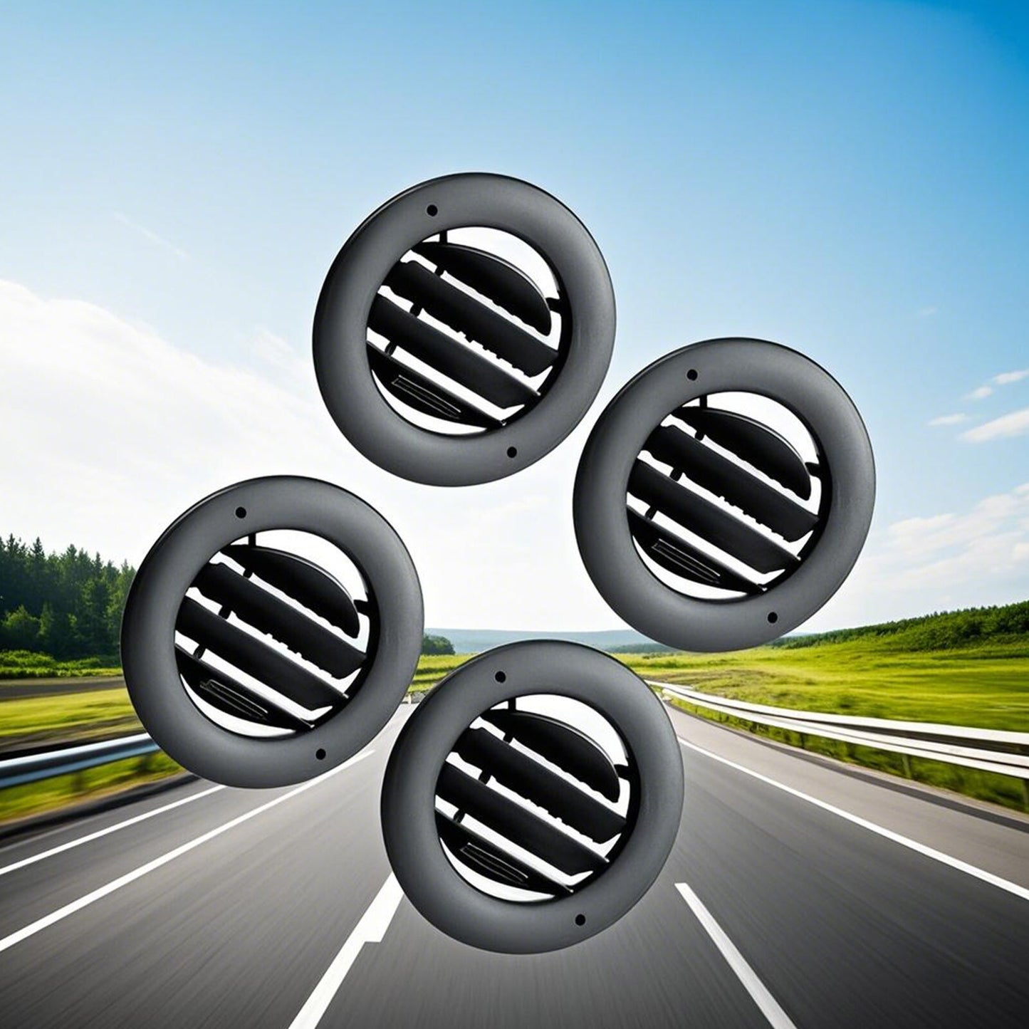 4-piece roof ceiling head air conditioning heater ventilation grille, suitable for Ford Van E150 E250 E350