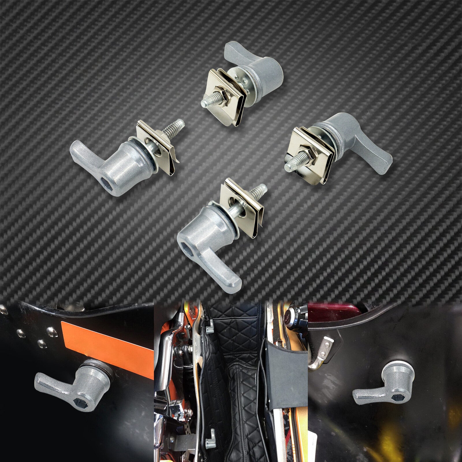 4pcs Chrome Hard Saddlebag Lock Mounting Screw Fit for Harley Touring 1993-2021