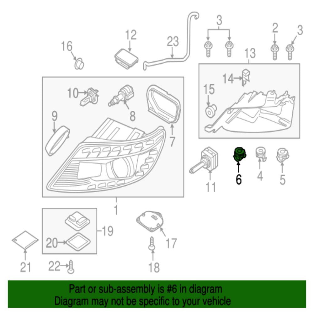 8E0806193 Headlight Mounting Screw Spacer for Audi A3 for A4 S4 Q7 TT