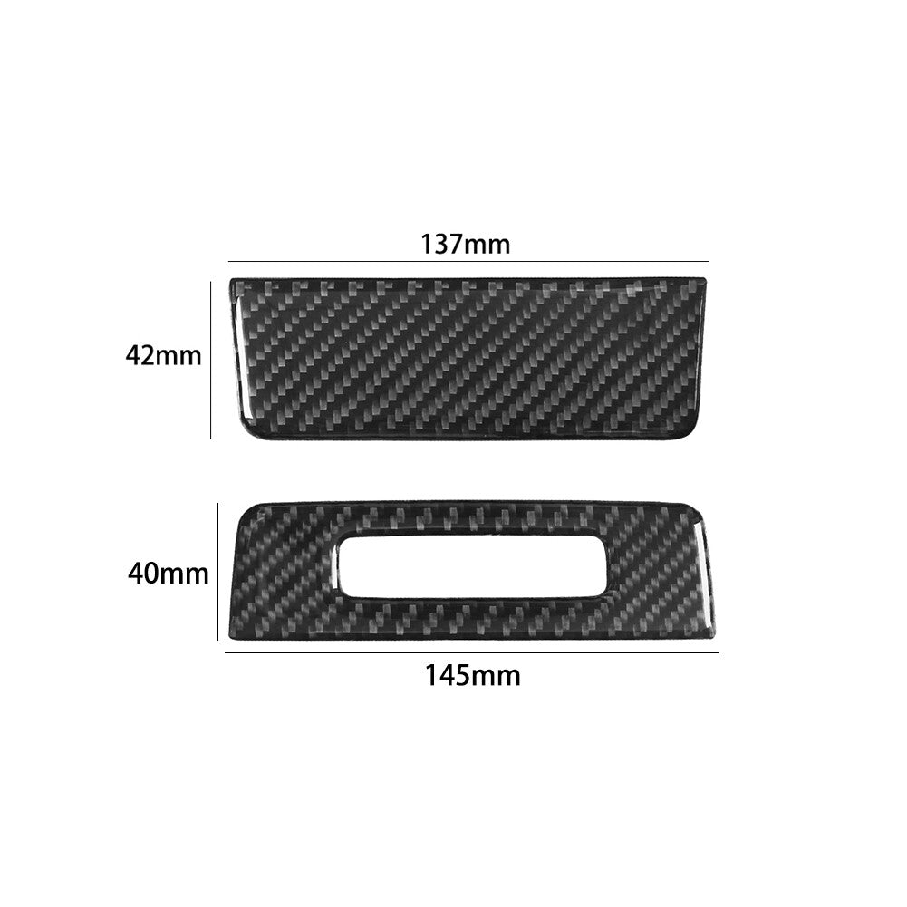 2X Carbon Fiber Rear Console Panel Trim for Land Rover Discovery Sport 2015-2019