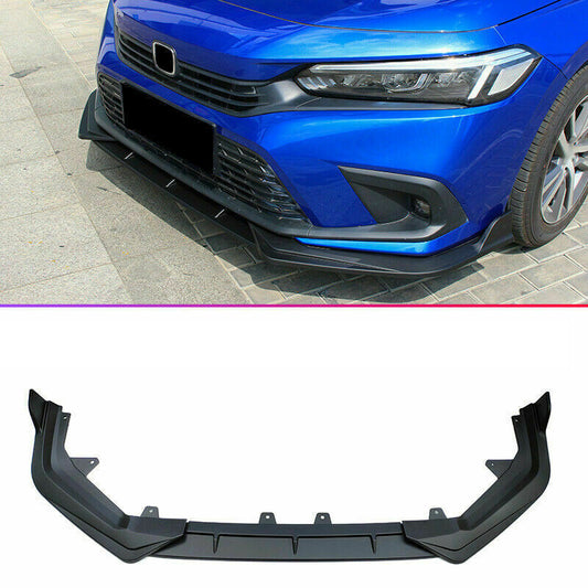 for Honda for Civic Sedan 2022-2023 Matt Black Front Bumper Lip Splitter Spoiler Lip