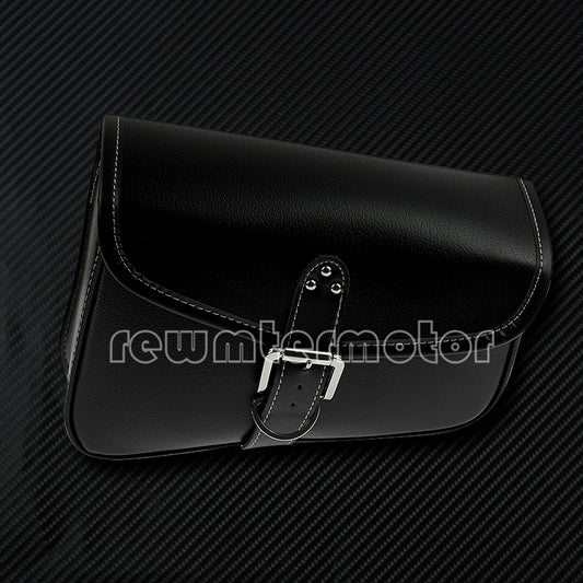 Black Right Side Saddlebag Saddle Bag Fit For Sportster XL883 XL1200 PU Leather