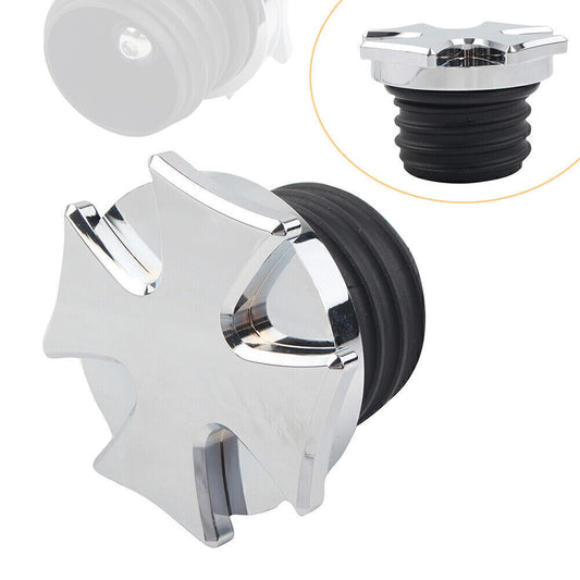 Cross Gas Cap Fuel Tank Thread Chrome for Harley Dyna Sportster Road King Motor