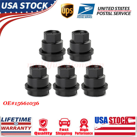 5PCS Black Lug Nut Cover Cap for Chevrolet S10 Blazer for GMC Jimmy Sonoma 15661036
