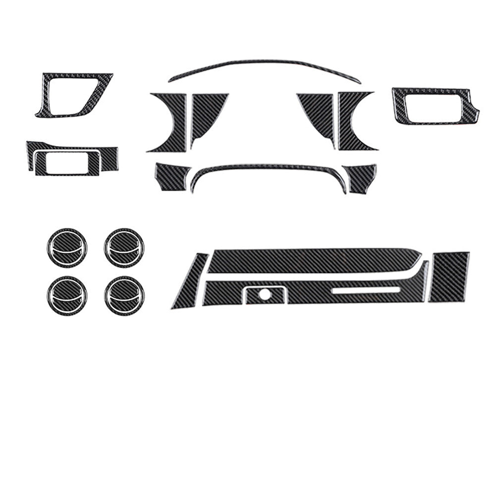 29Pcs Carbon Fiber Interior Dashboard Kit Cover Trim for Toyota Tacoma 2016-2022