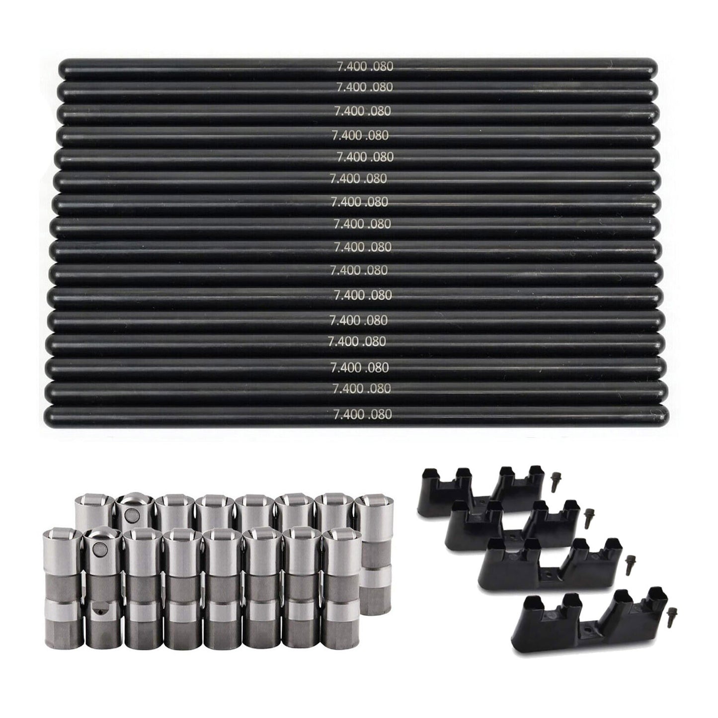 Lifters Set W/ Trays 7.400 Pushrods For LS1 LS2 LS3 LS6 LS7 LQ9 4.8 5.3 5.7 6.0L
