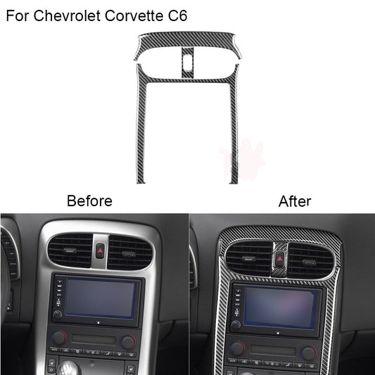 for Chevrolet for Corvette C6 Carbon Fiber Center Control Warning Light Panel Cover