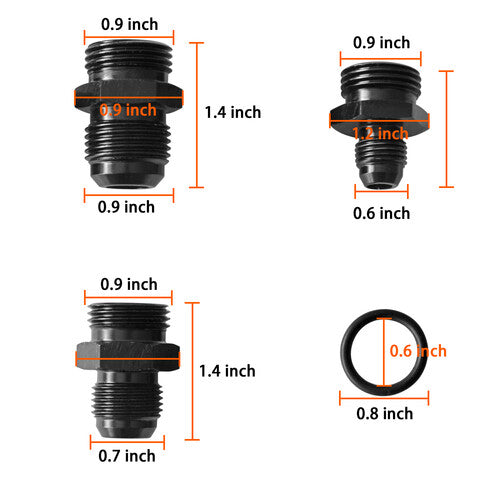 10-micron cleanable air filter, direct-emission fuel filter, turbo 6AN, 8AN, 10AN adapter