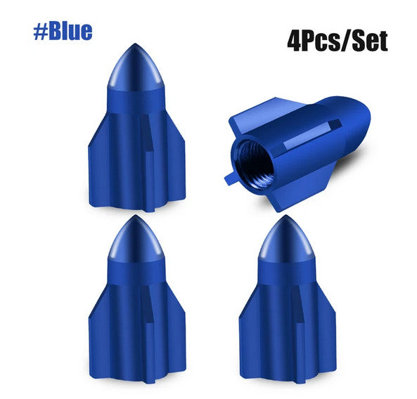 4-piece car tire valve cover rod air dust cover, dustproof and rustproof, sky blue, suitable for VW .