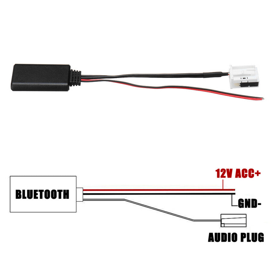 12Pin 12V Bluetooth 4.0 Audio Adapter Aux Cable for BMW E60 04-10 E63 E64 E61