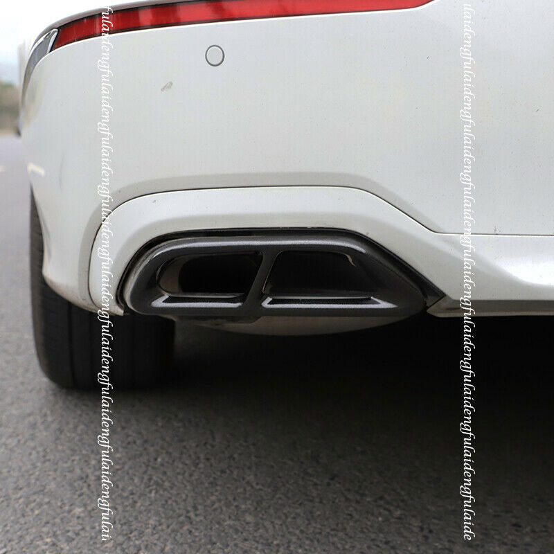 Black Titanium Rear Muffler Exhaust Pipe Cover Trim for Honda Accord 2018-2021
