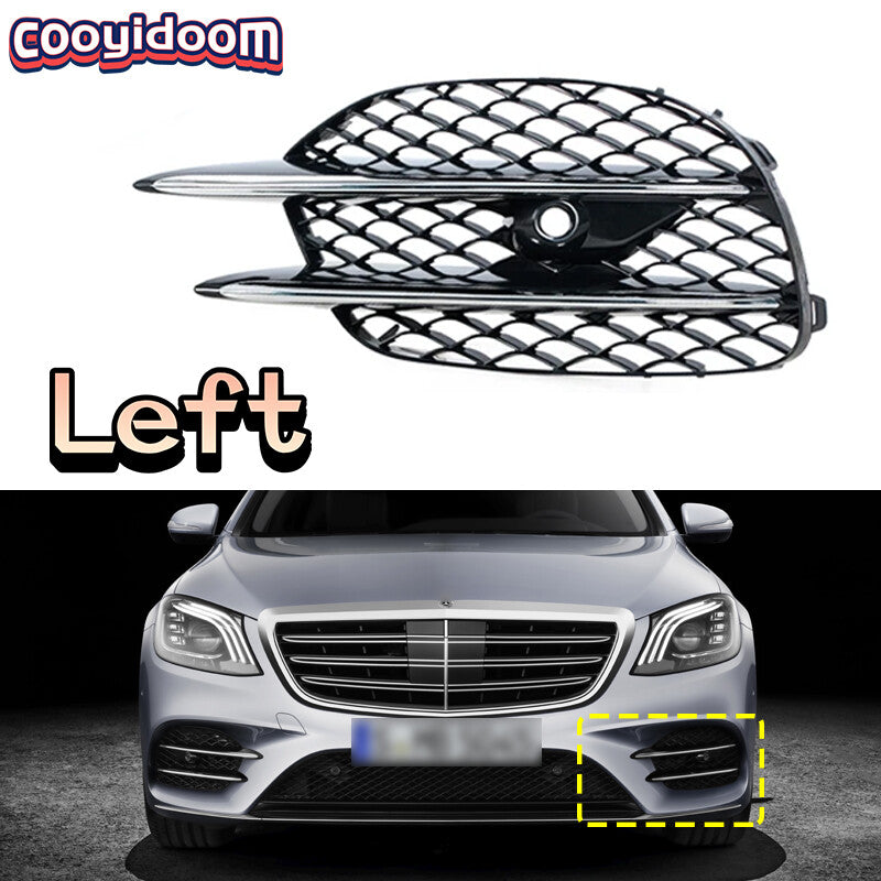 Front Fog Light Cover Bezel Grille Left for Mercedes-Benz S-CLASS W222 Sports