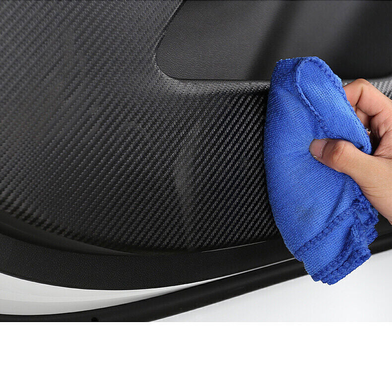 for Kia Carnival 22-2024 Carbon Fiber PU Leather Door Anti-Kick Panel Guard Trim