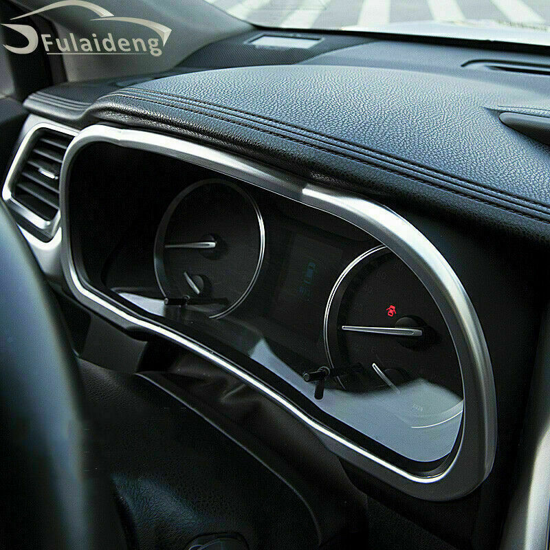 Fit for Toyota Highlander 2014-2019 Silver ABS Instrument Panel Frame Cover Trim