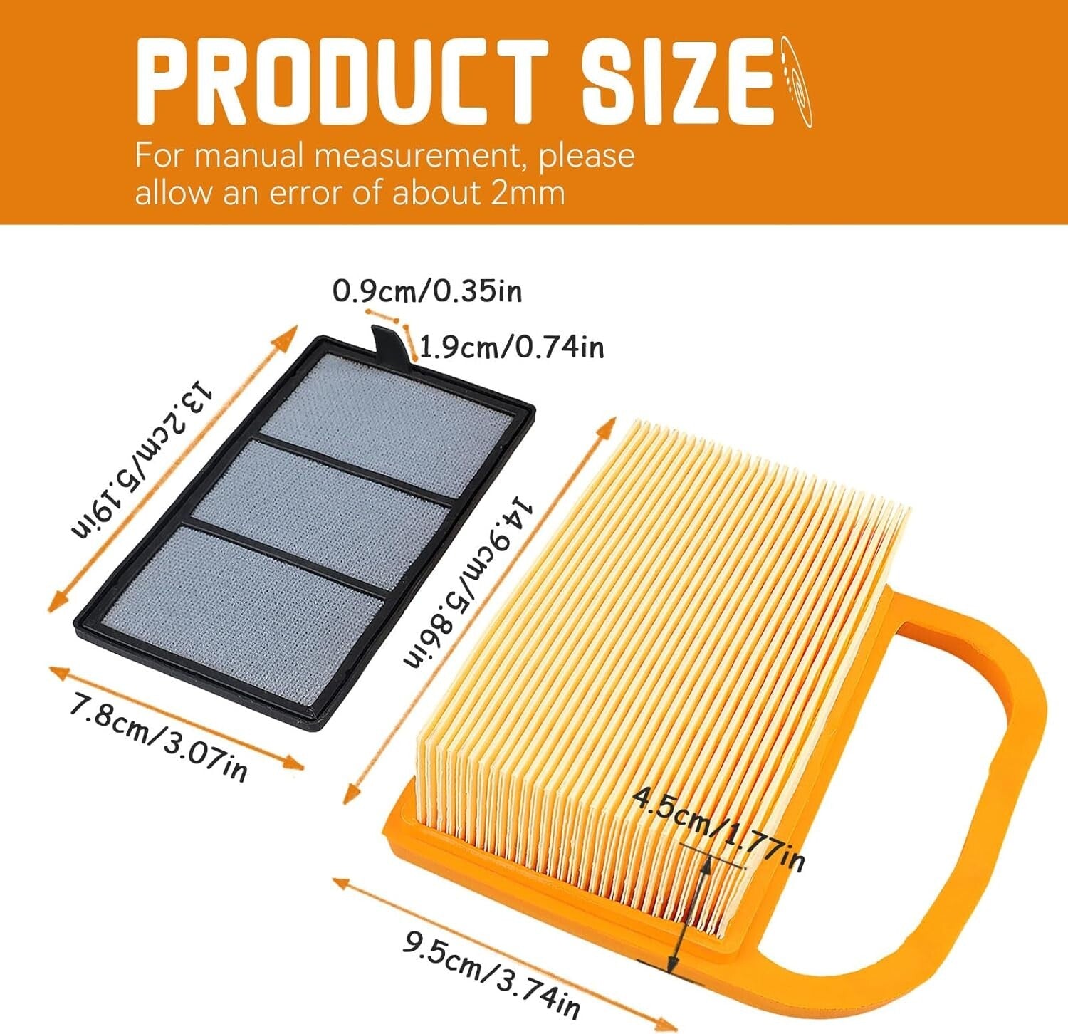 Air Filter for Stihl TS410 TS420 TS 410 TS410Z TS420Z TS480 TS500i42381410300