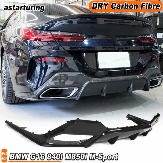 Fit for BMW 8 Series G16 840i M850i M-Sport DRY Carbon Rear Bumper Diffuser Lip