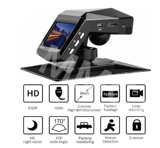 1080P DVR Dash Cam Video Recorder 2 G-Sensor Camera Loop Recording For Car