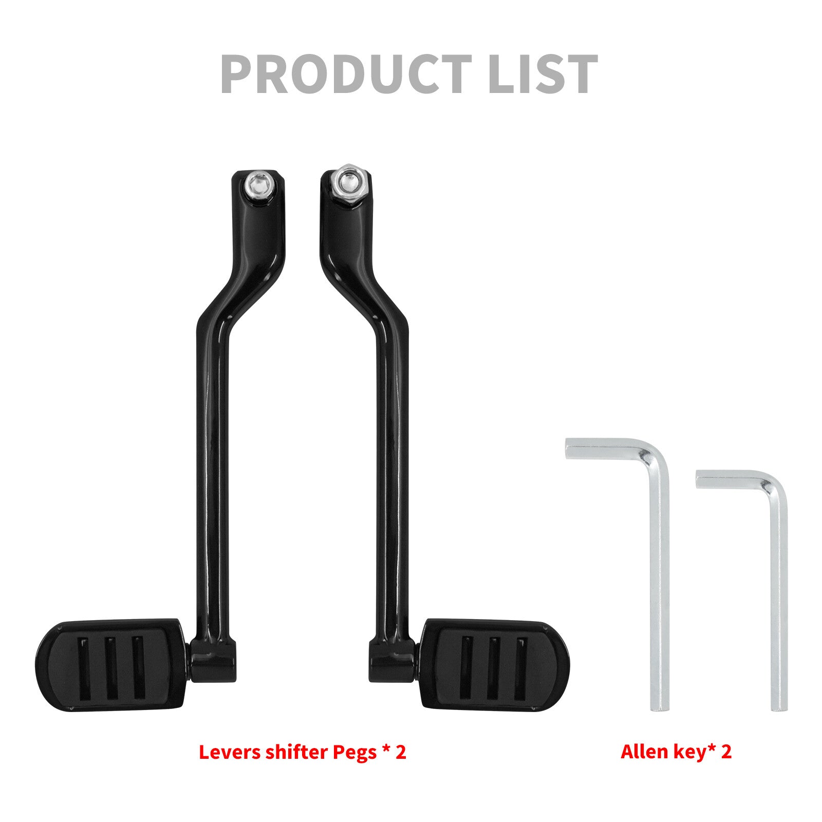 Black Heel Toe Shifter Lever Pegs for Harley Touring Road Electra Glide 08-2023
