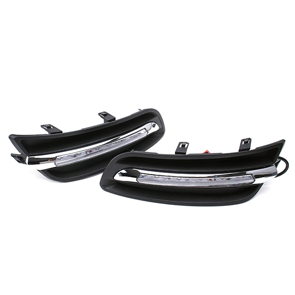 Pair Front Daytime Driving Running Light+Frame CoverFor for Nissan Teana 2010-2012